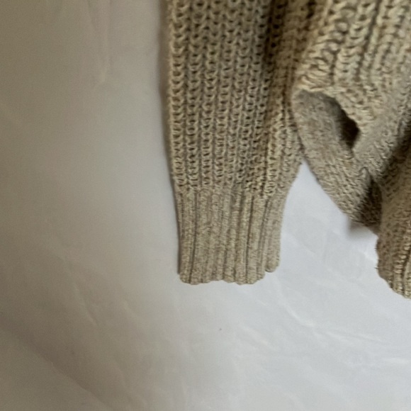 Silence + Noise: Oatmeal colored Knit Cotton blend Sweater- turtleneck- S - Picture 14 of 16
